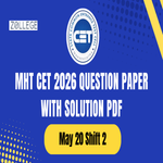MHT CET 2026 May 20 Shift 2 PCM Question Paper with Solution Pdf